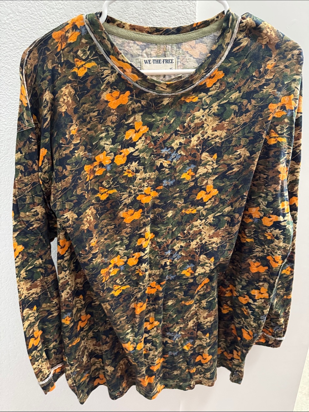 WE THE FREE Camo oversized long sleeve tee